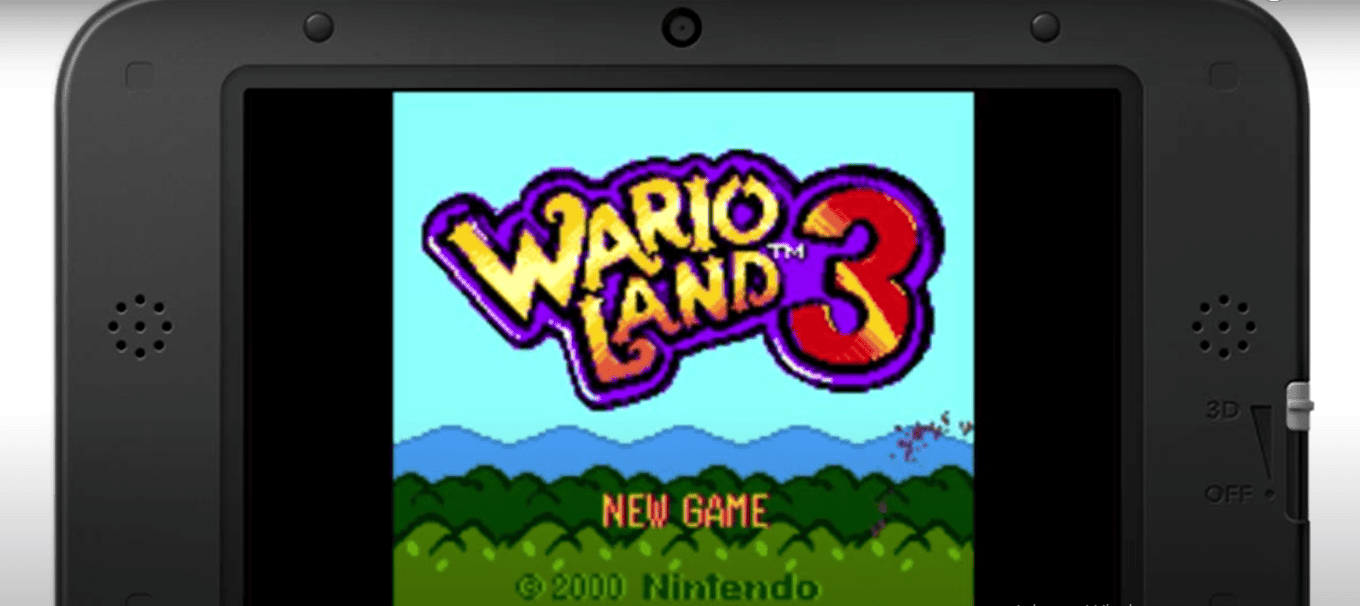 Wario standing in a colorful platforming level