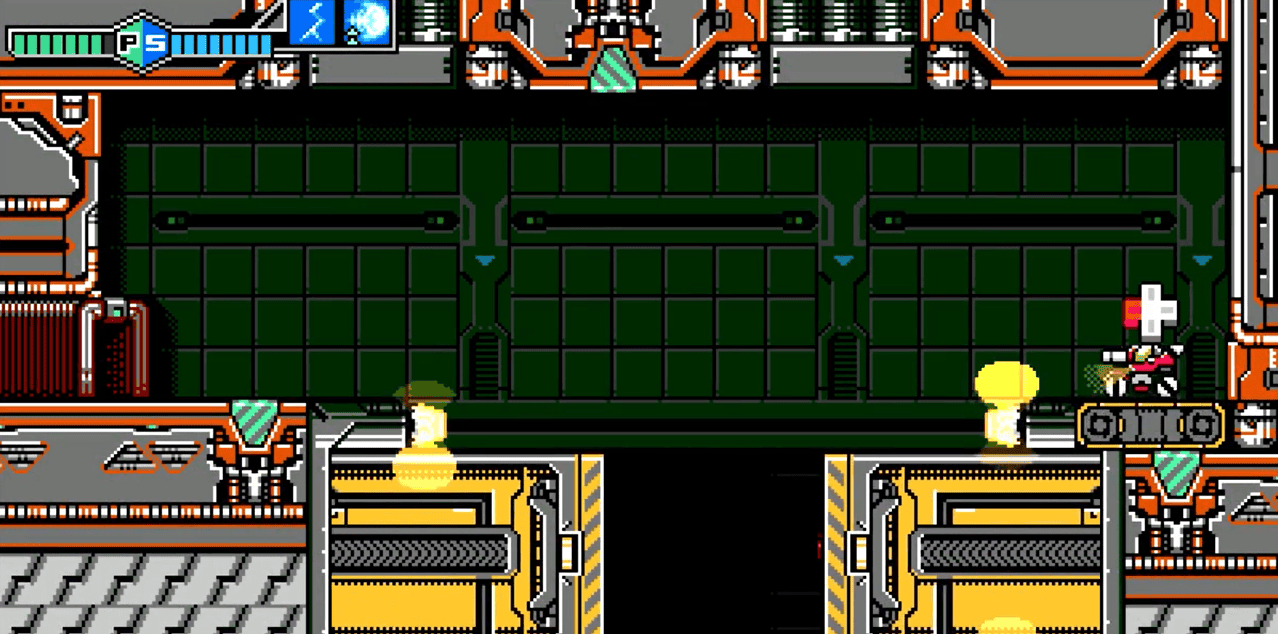 Action sequence showing the Blaster Master Zero vehicle and combat