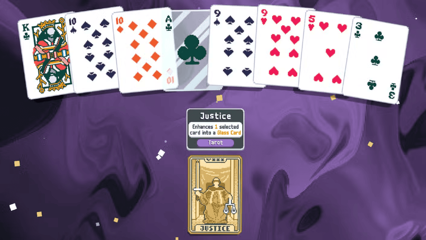 Balatro card-battle gameplay interface