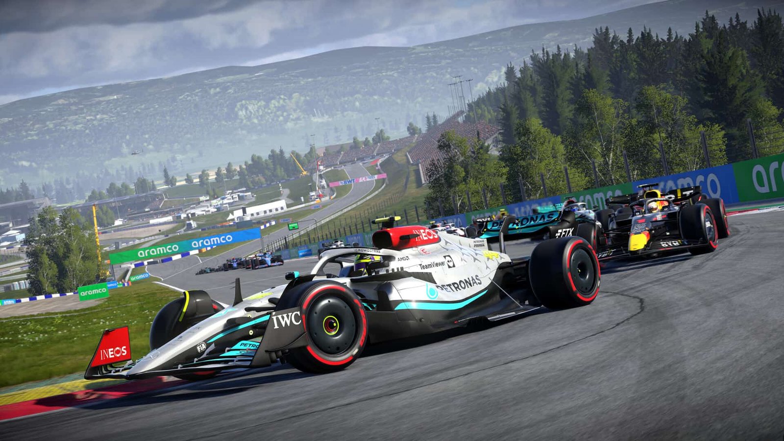 Formula 1 car on track in F1 22
