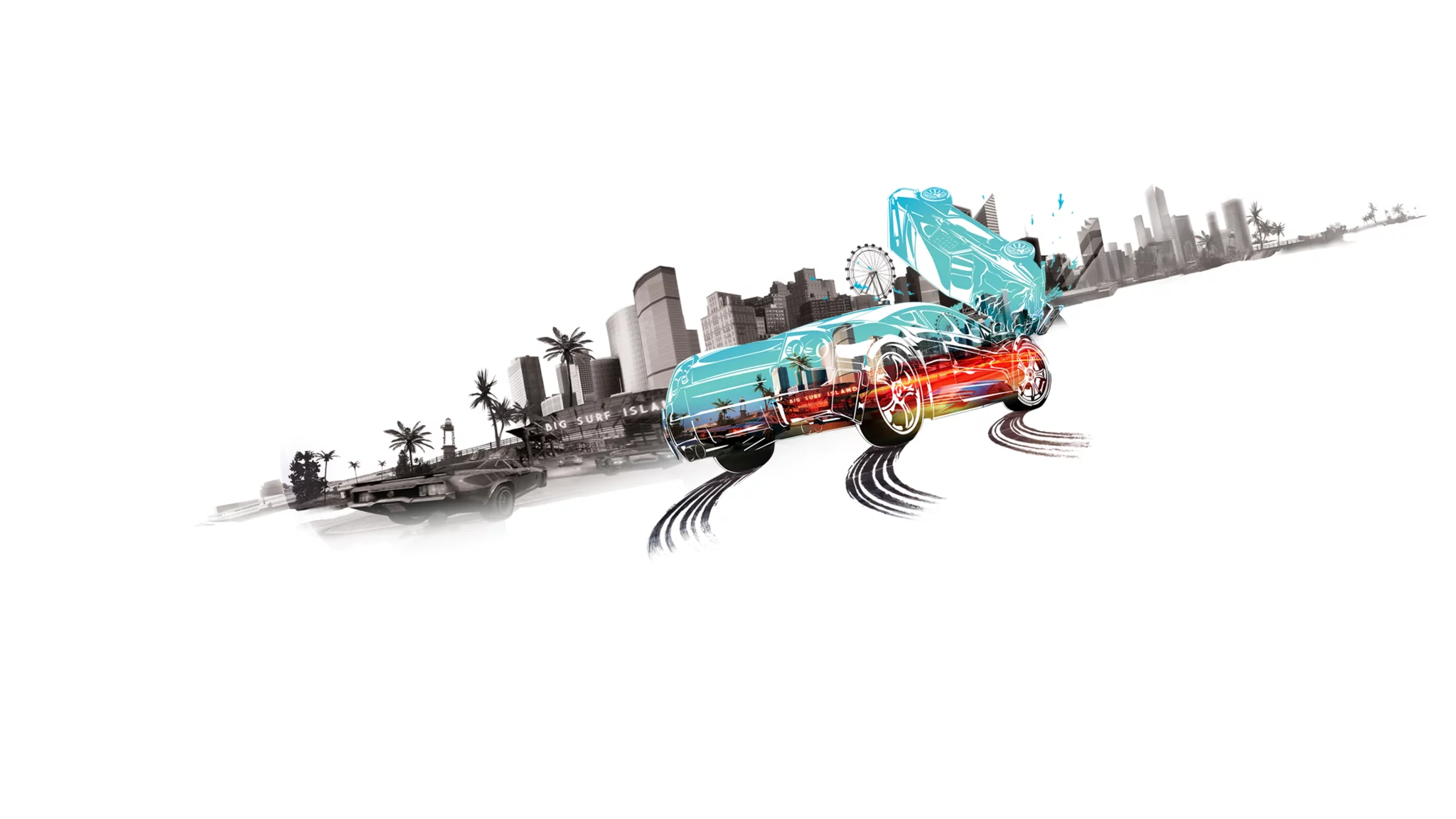 Burnout Paradise Remastered city crash scene