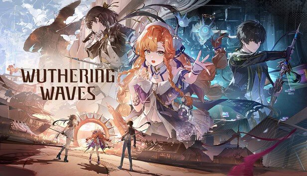 Wuthering Waves logo and key art