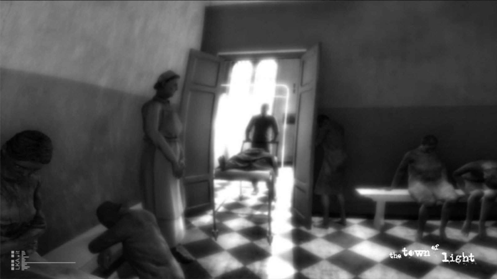 Empty corridors of an old psychiatric hospital