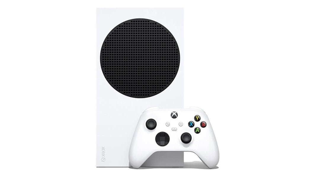 Xbox Series S console next to a controller