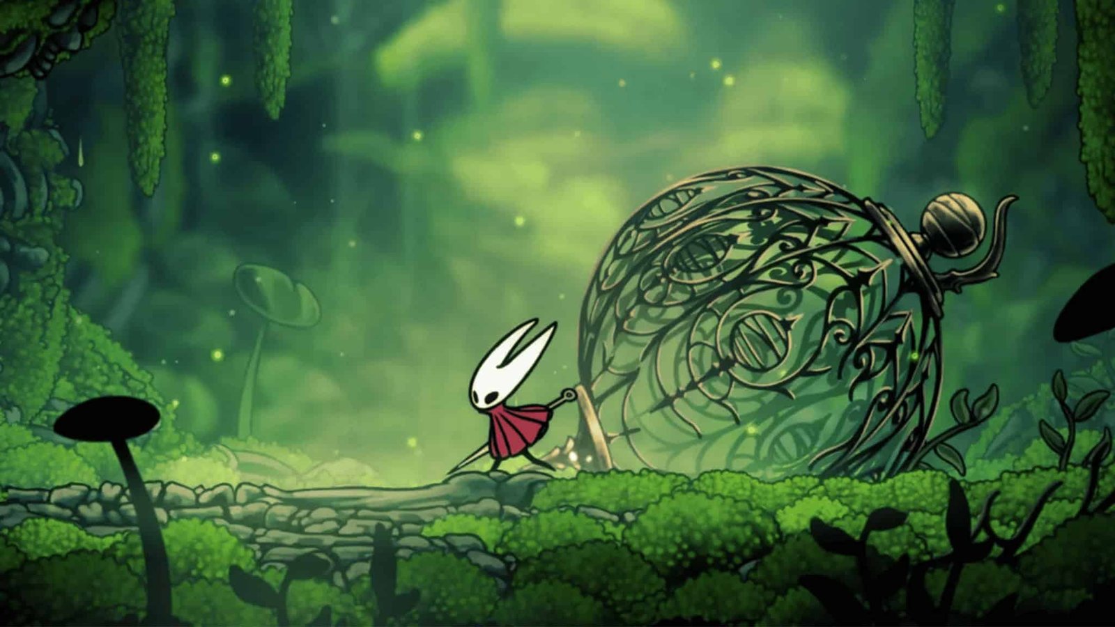 Hornet exploring in Hollow Knight: Silksong