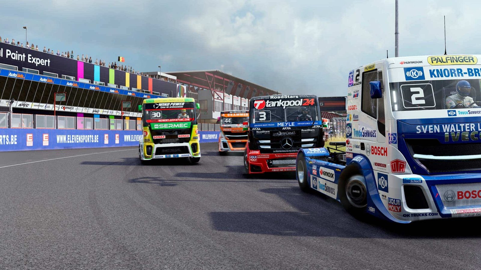 Screenshot of Truck Racing Championship showing a heavy racing truck on the track.