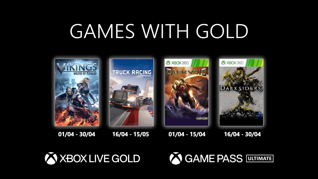 April Games with Gold: Four free Xbox titles announced