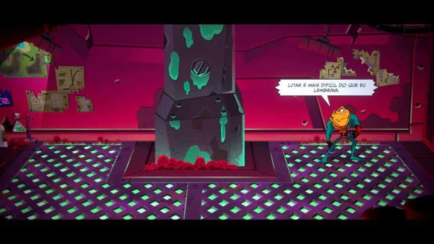 One Battletoad plotting alongside an old ally