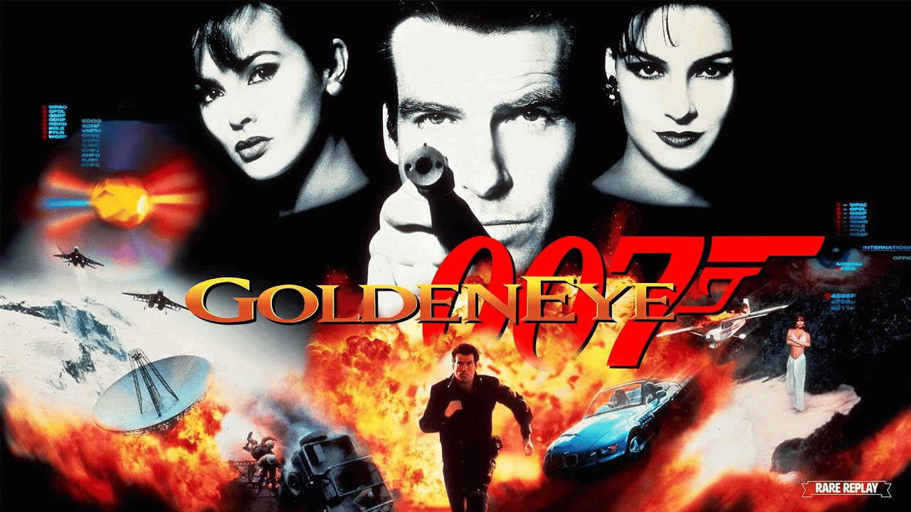 GoldenEye 007 cover art featuring James Bond in action