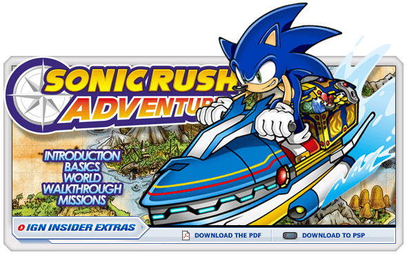 Sonic Rush Adventure on Nintendo DS with island exploration