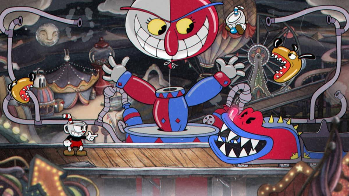 Artwork from Cuphead showcasing its vintage animation style and challenging gameplay