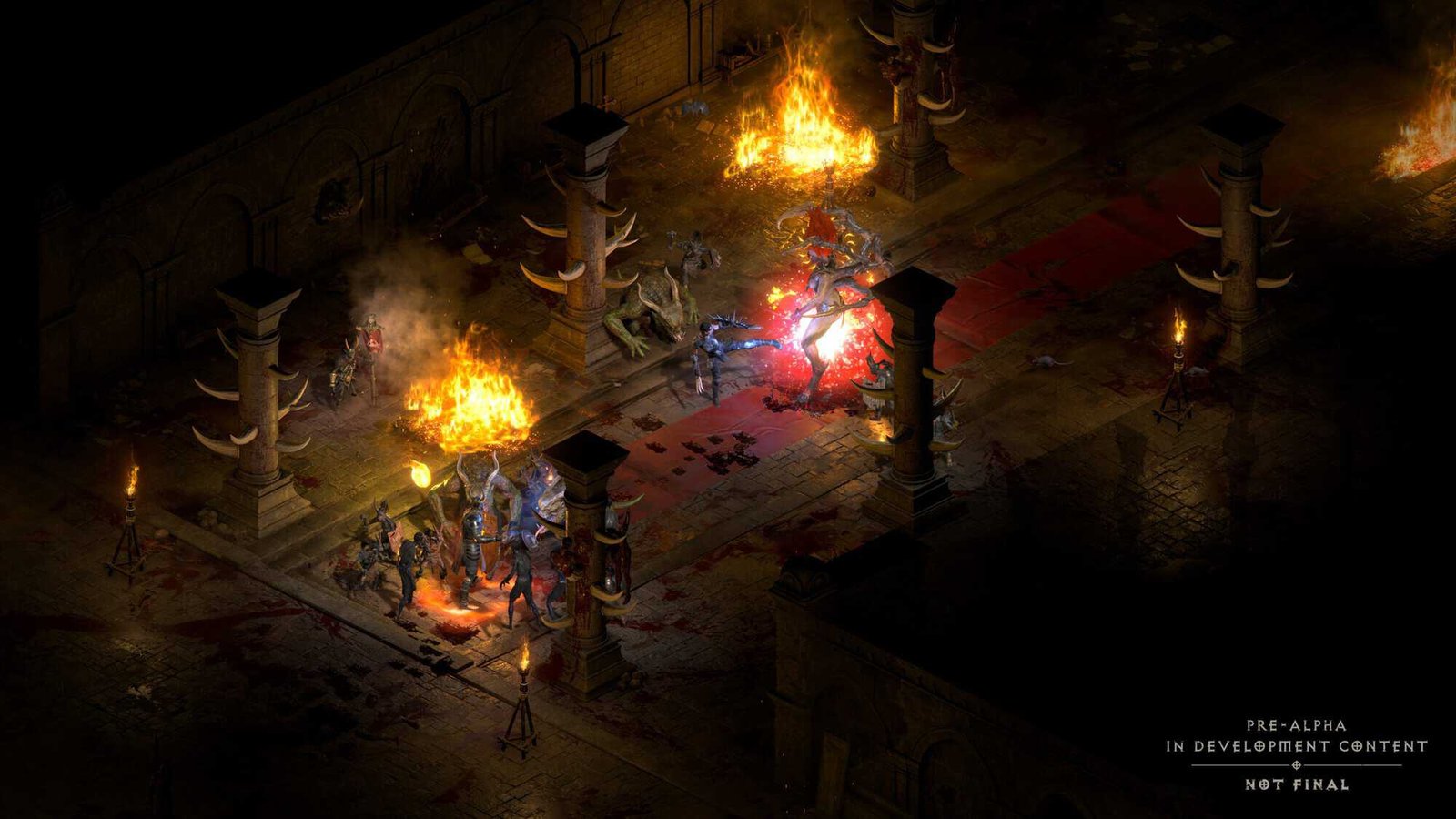 Battle against Andariel in Diablo II: Resurrected
