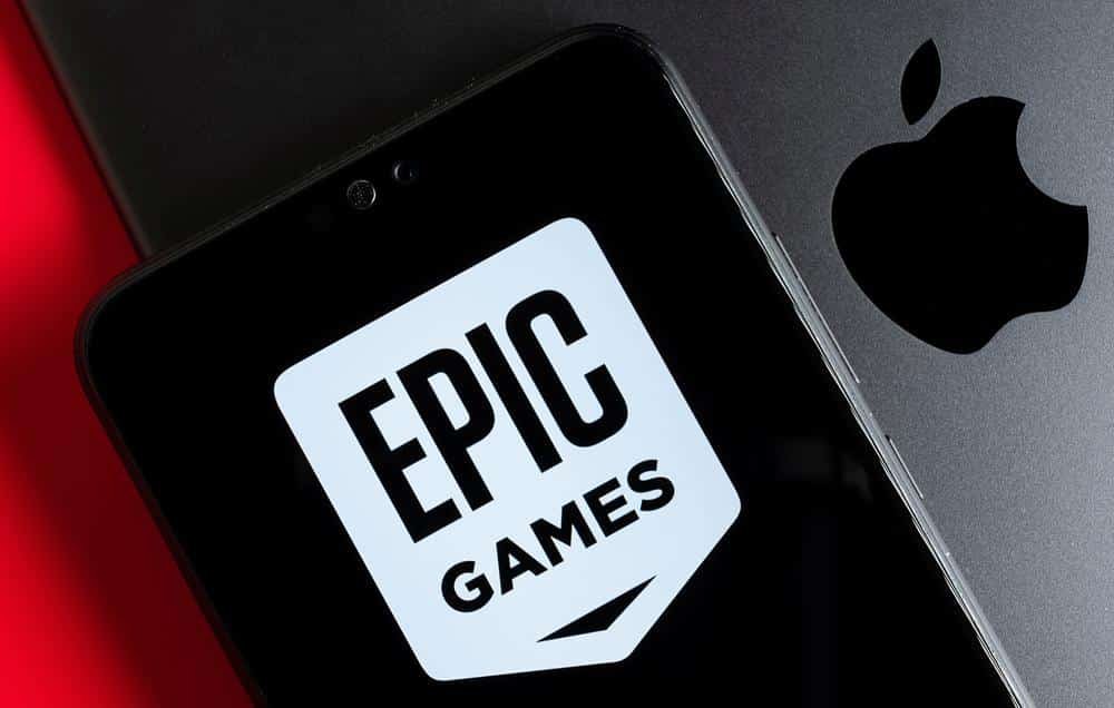 Illustration representing the legal dispute between Apple and Epic Games