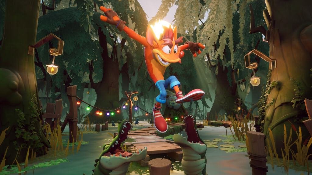 Screenshot of a level from Crash Bandicoot 4: It's About Time
