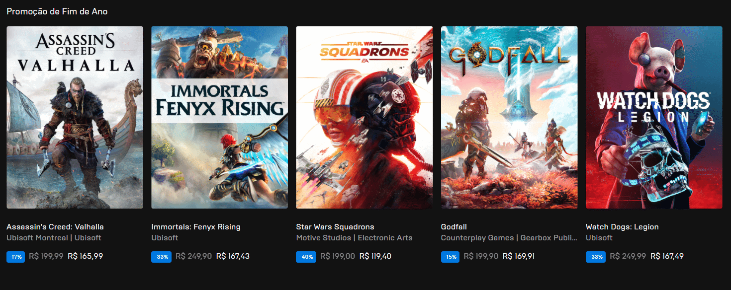 Epic Games Store seasonal sale banner