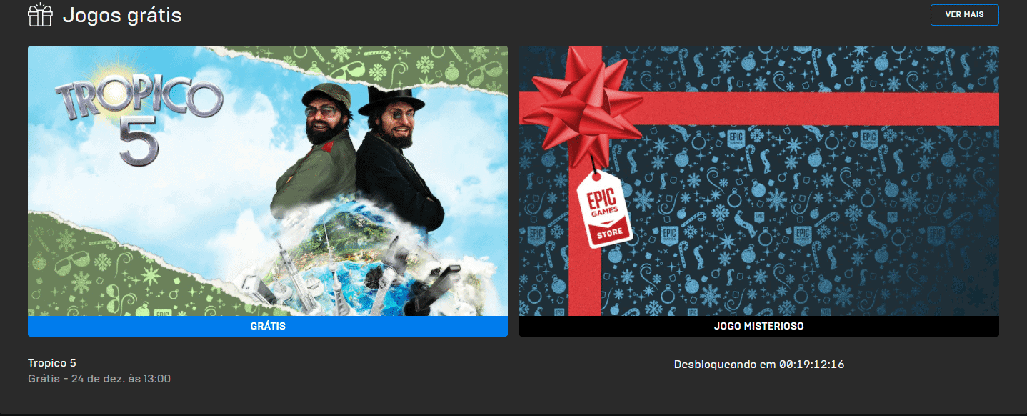 Epic Games free daily giveaway countdown