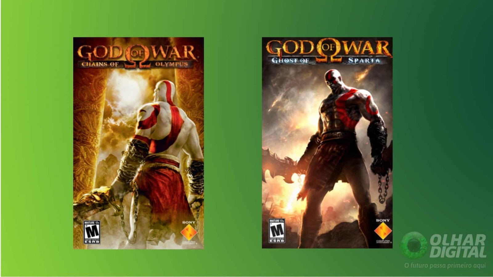 Artwork for Chains of Olympus and Ghost of Sparta on PSP