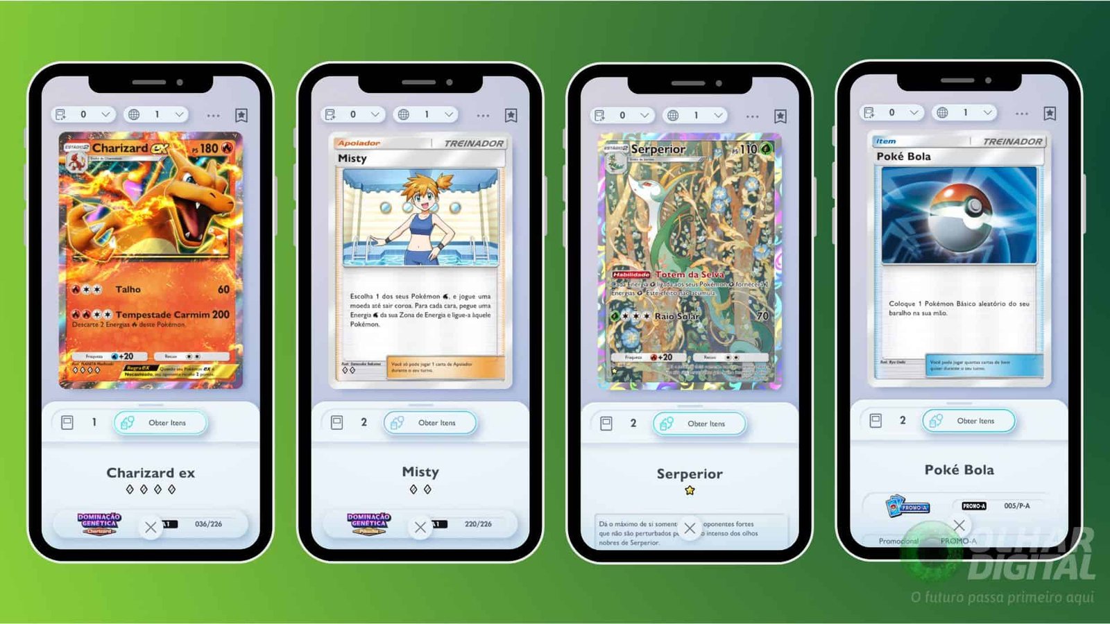 Several Pokémon TCG Pocket cards fanned out on a surface