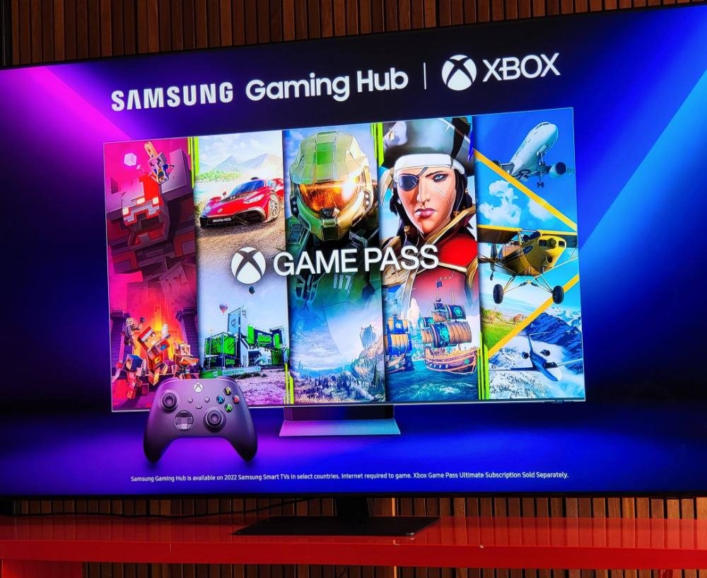 Xbox Game Pass displayed on a TV