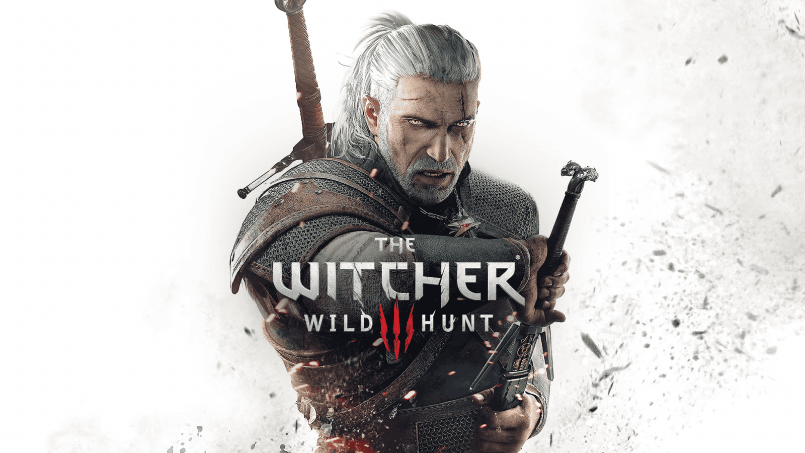 Cover of The Witcher 3: Wild Hunt showing Geralt drawing his sword