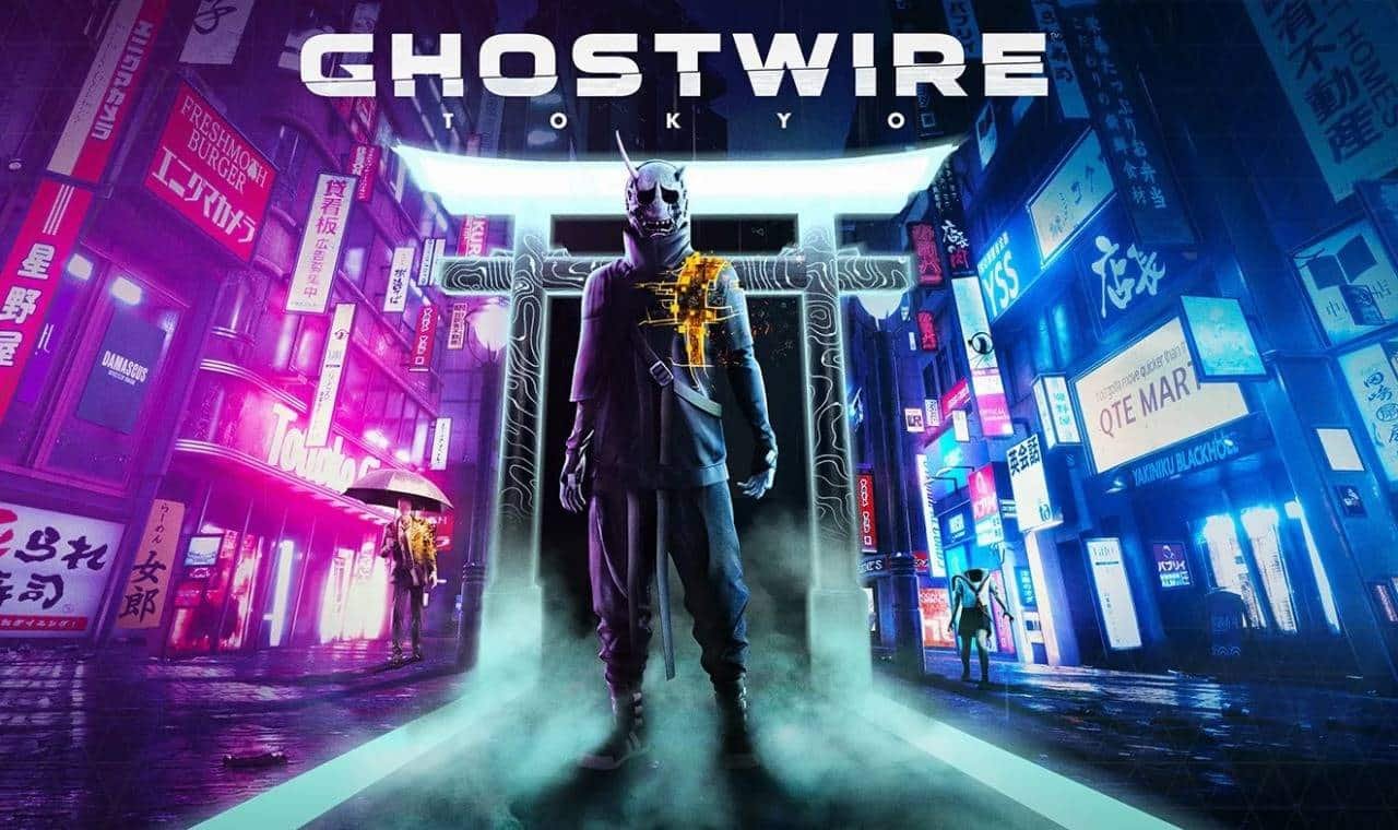 GhostWire: Tokyo gameplay scene showing a supernatural encounter in a Tokyo street