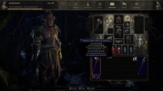 Character and enemy encounter from Path of Exile 2 gameplay