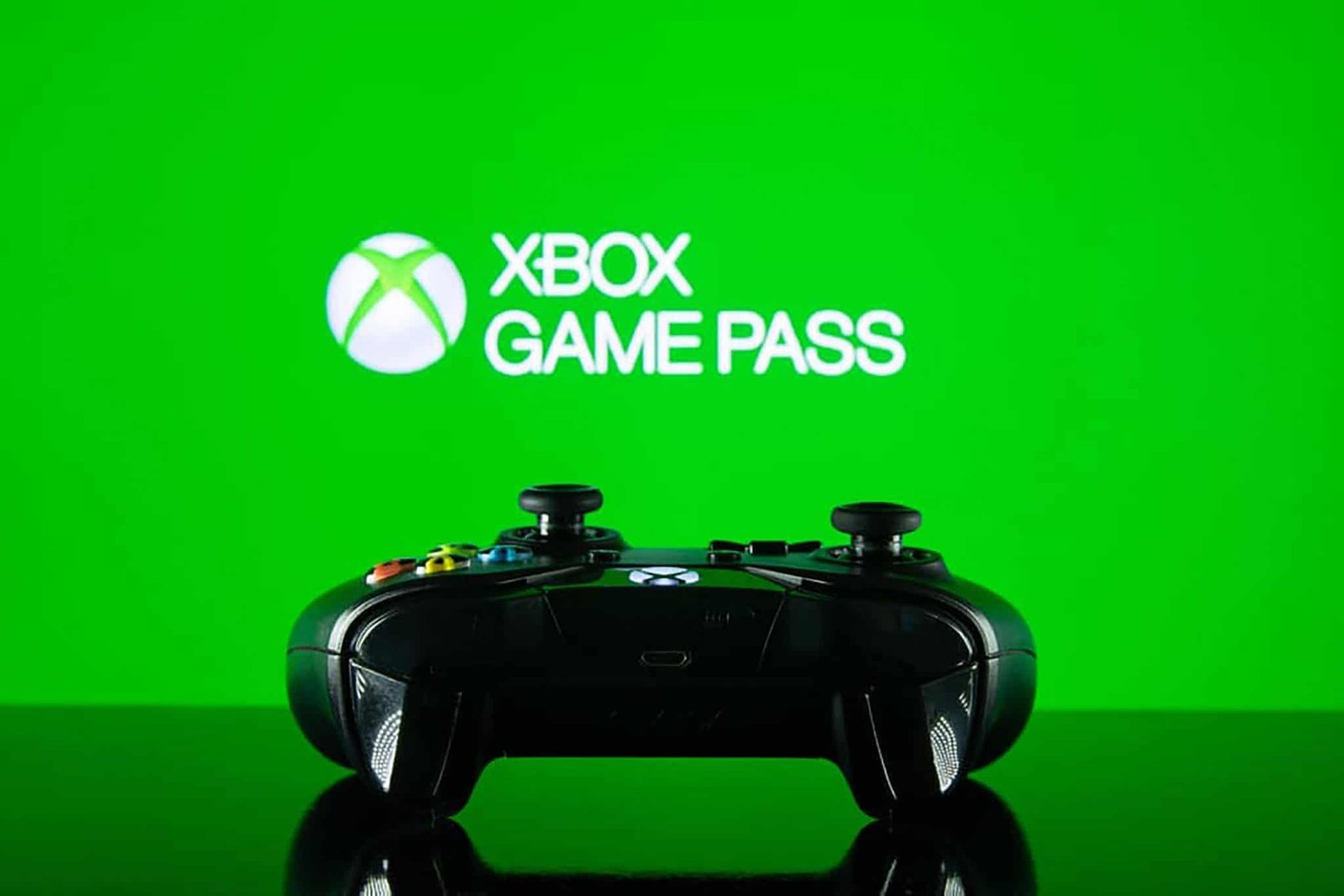 Hands holding a game controller, blurred background