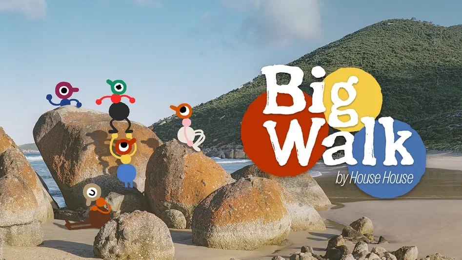 Big Walk cooperative players exploring an open, colorful environment