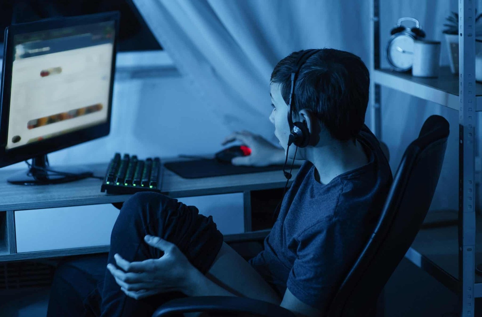 Person playing Red Dead Redemption on a PC