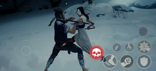 In‑game fight scene adapted for mobile with cinematic framing