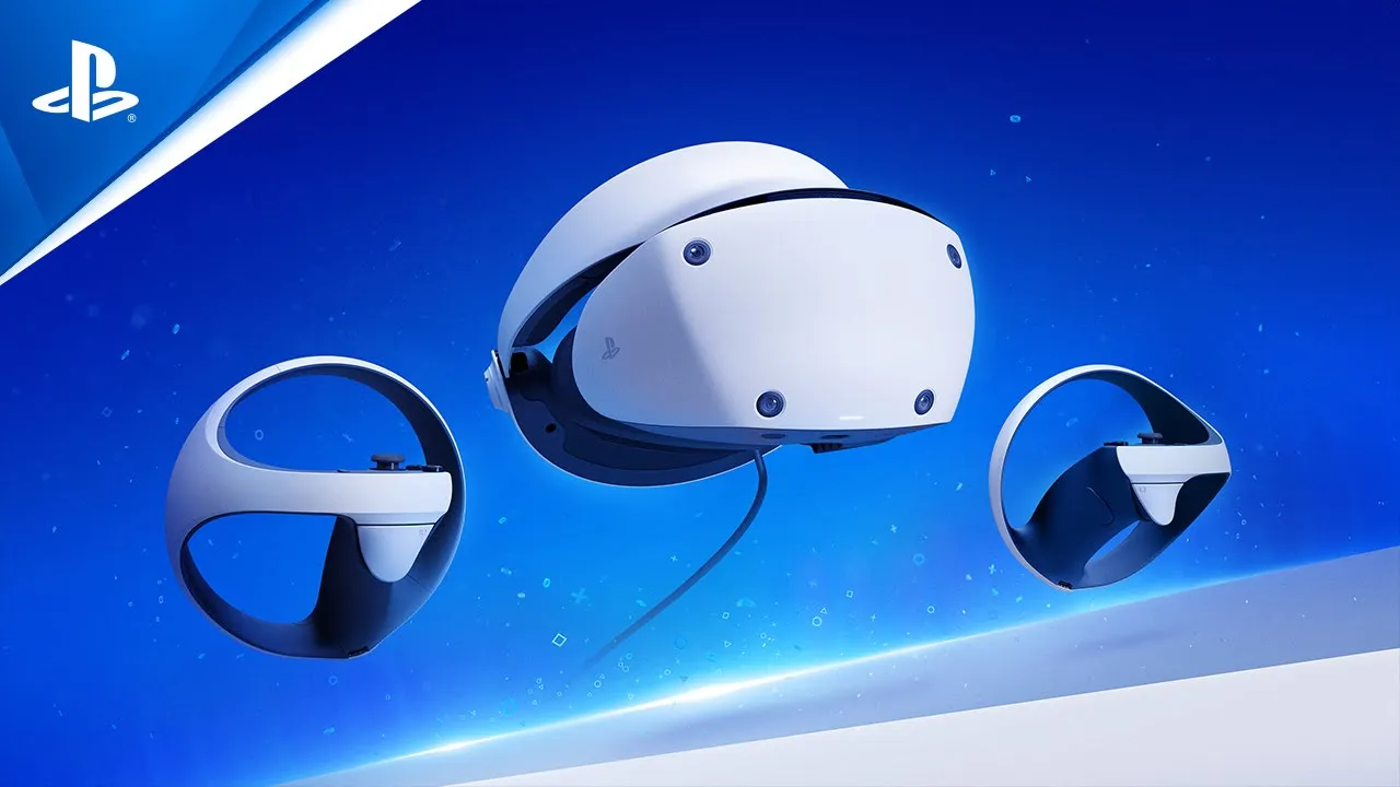 PlayStation VR2 headset on display