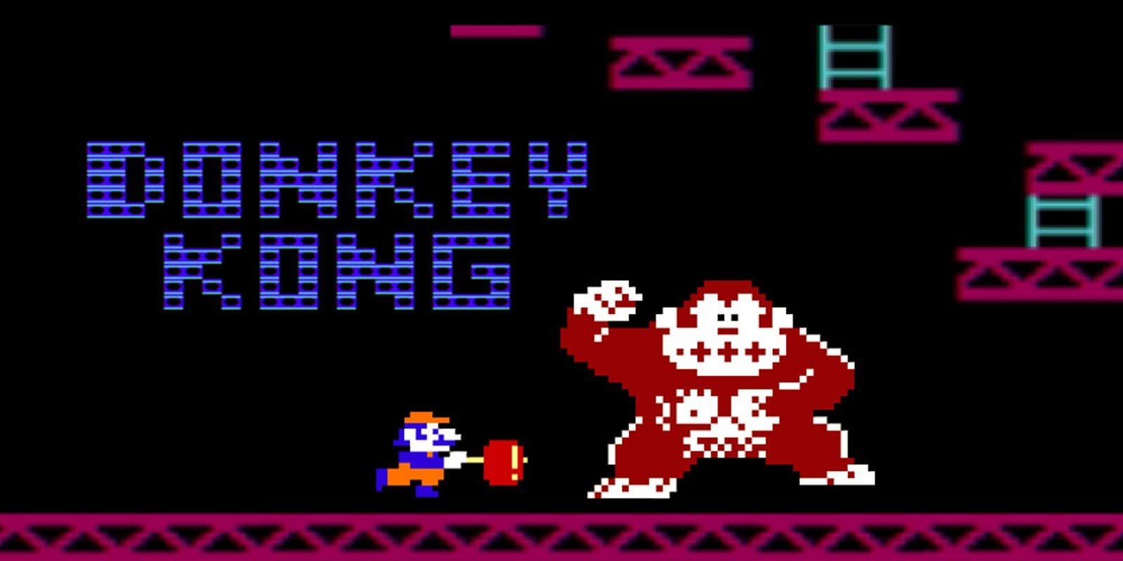 Donkey Kong arcade screen, the early 2D platform milestone