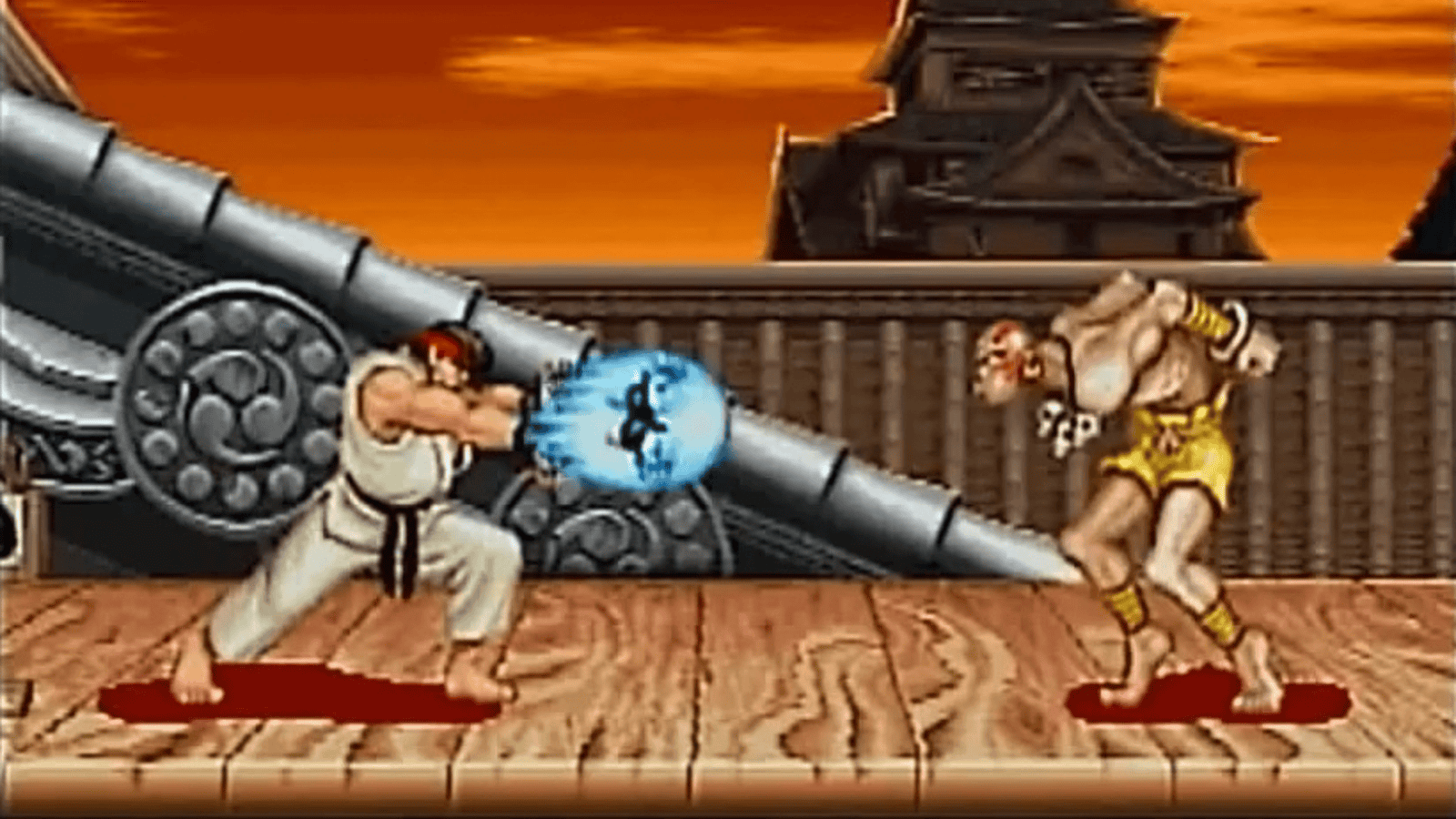 Street Fighter II head-to-head fighting with Ryu and Chun-Li
