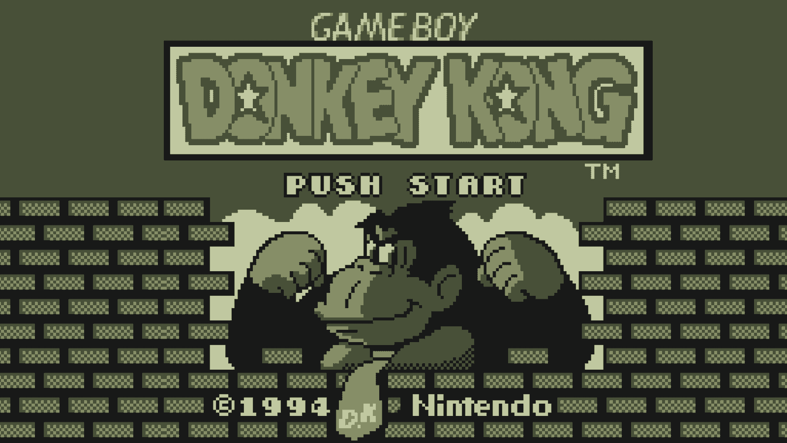 Donkey Kong Game Boy level with platforming action