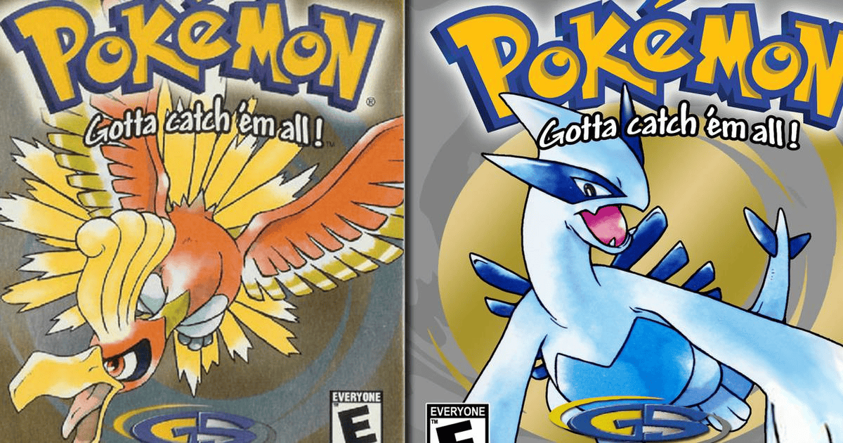 Pokémon Gold & Silver box art and overworld screenshot
