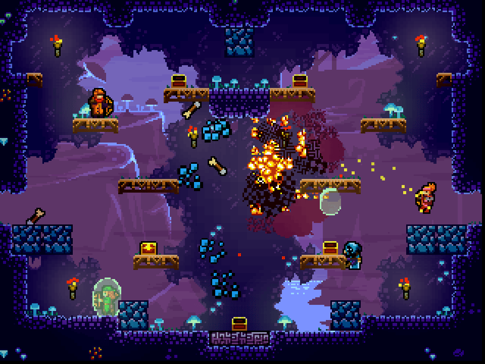 Pixel-art combat in a compact arena