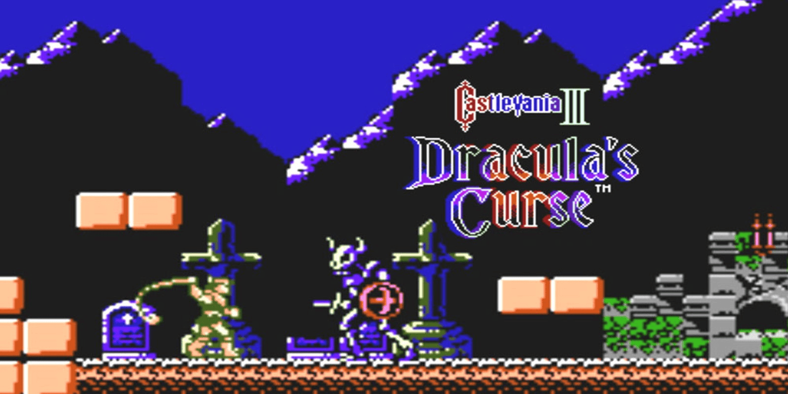 Castlevania III gameplay with multiple characters on screen