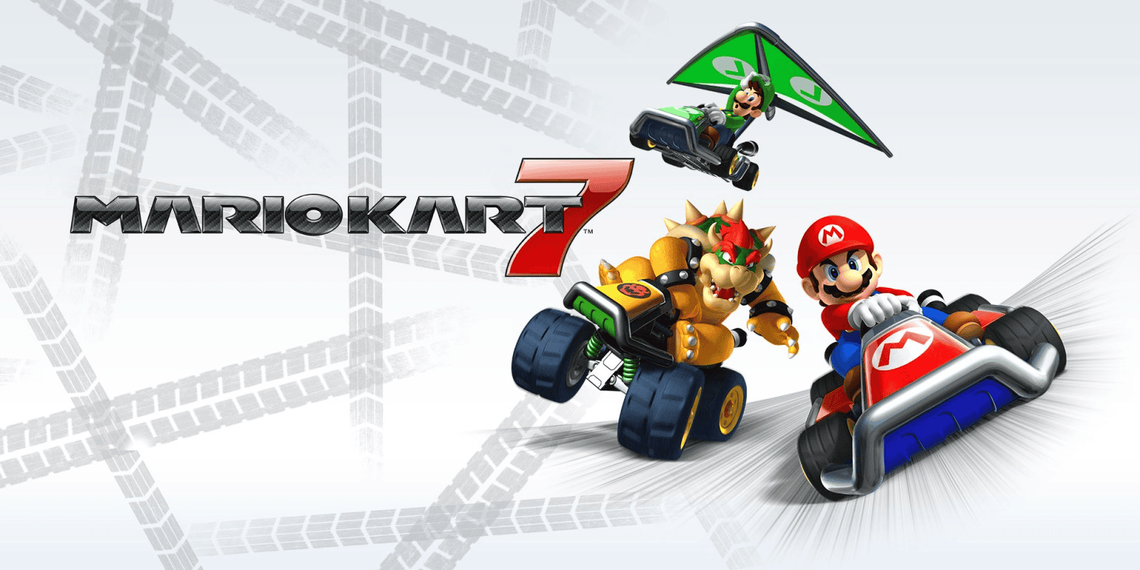 Mario Kart 7 race with customizable karts on a 3DS track