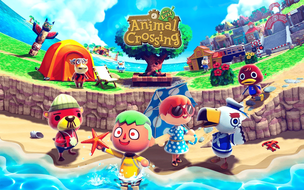 Animal Crossing: New Leaf village street with villagers and customizable homes