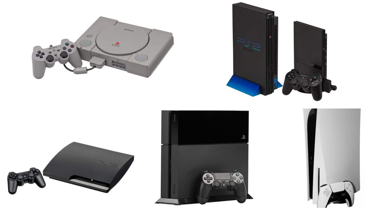 All PlayStation consoles from PS1 to PS5