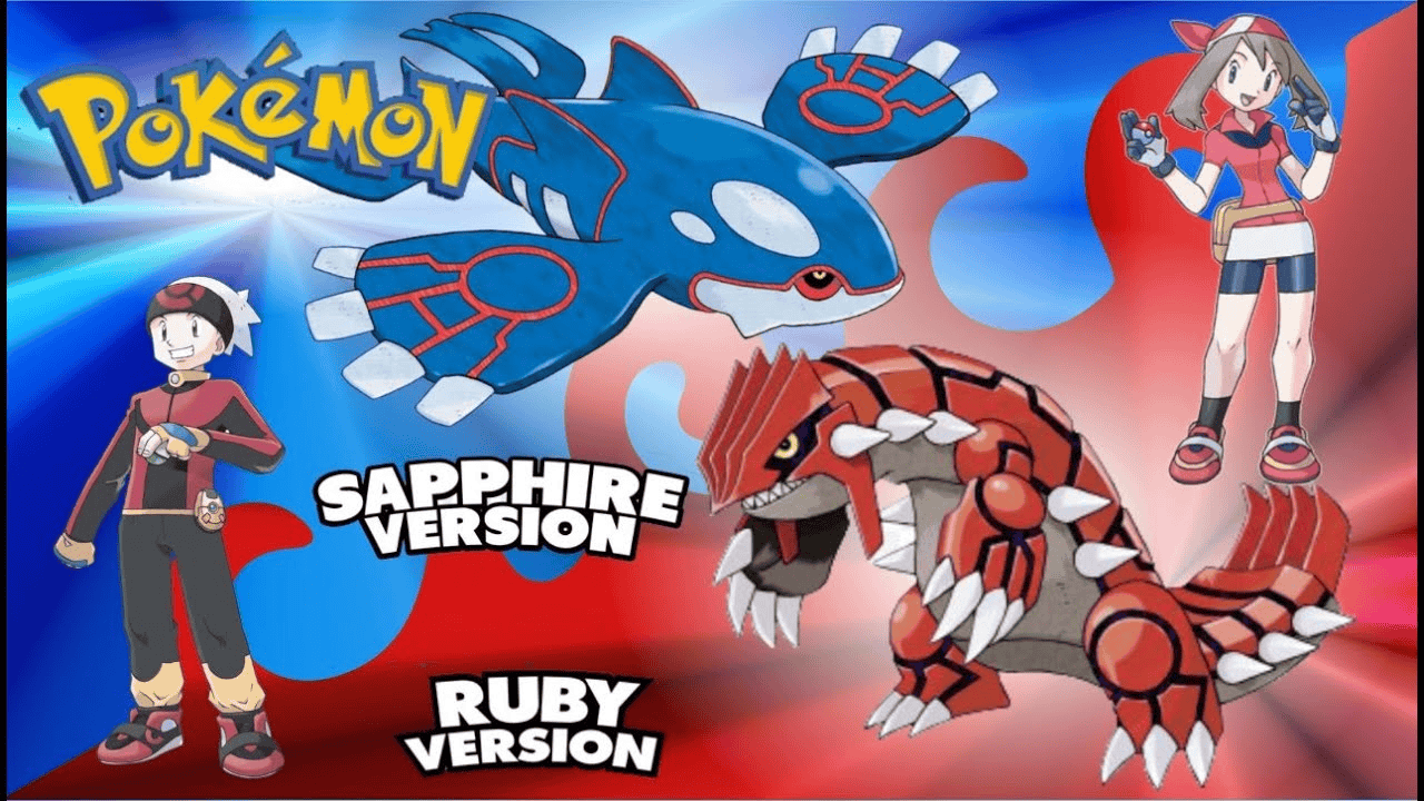 Hoenn region art from Pokémon Ruby and Sapphire