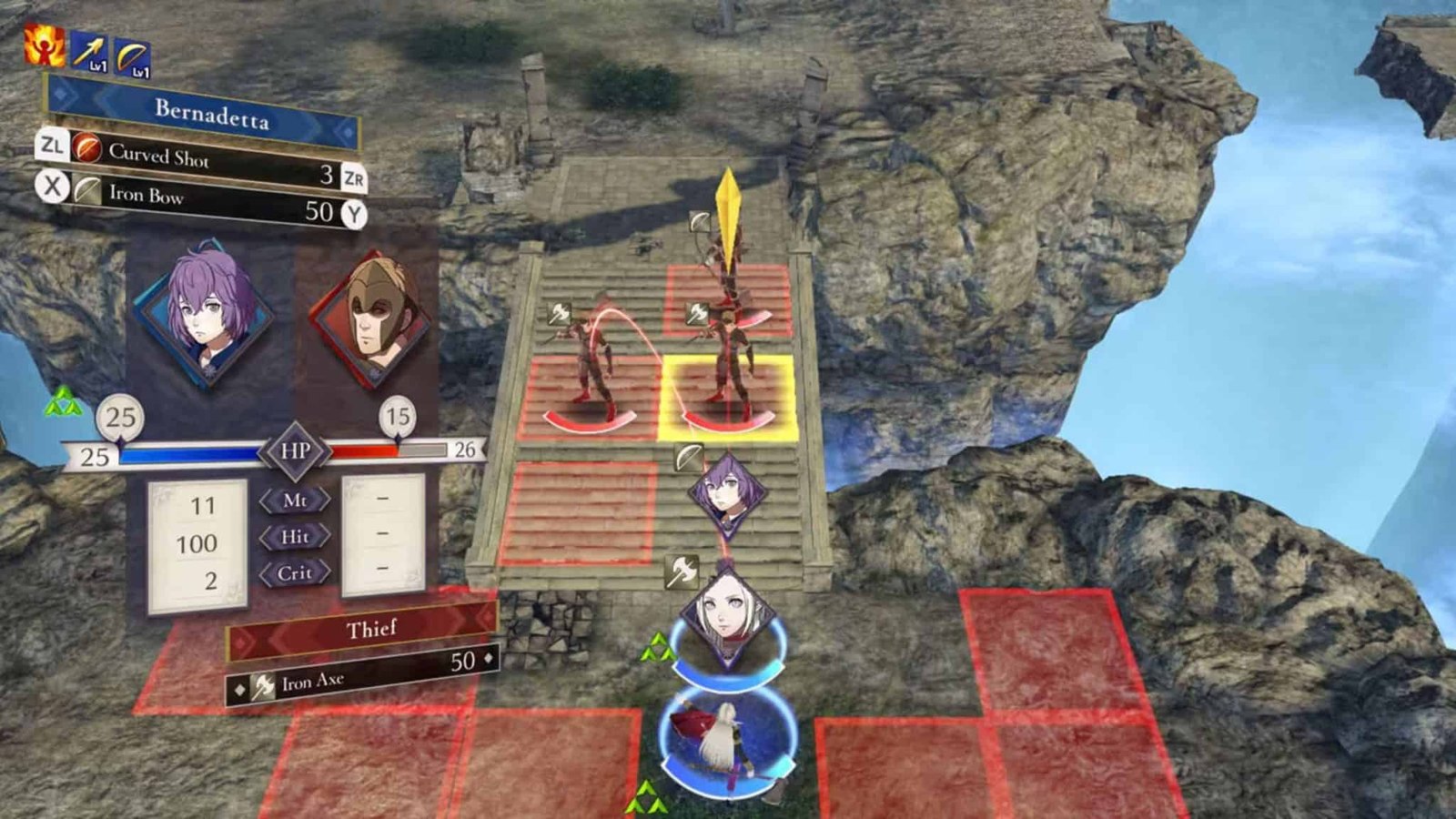 Characters from Fire Emblem: Three Houses assembled in a classroom setting