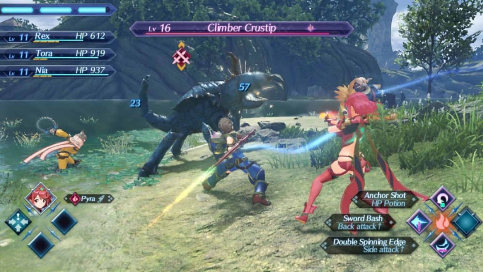 Artwork of Xenoblade Chronicles 2 showing vast landscapes and titans