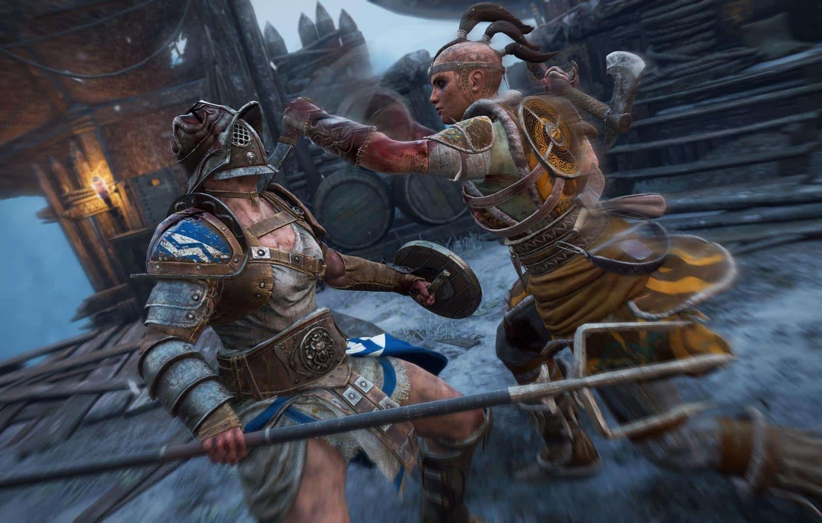 For Honor on PS4 showing combat scene