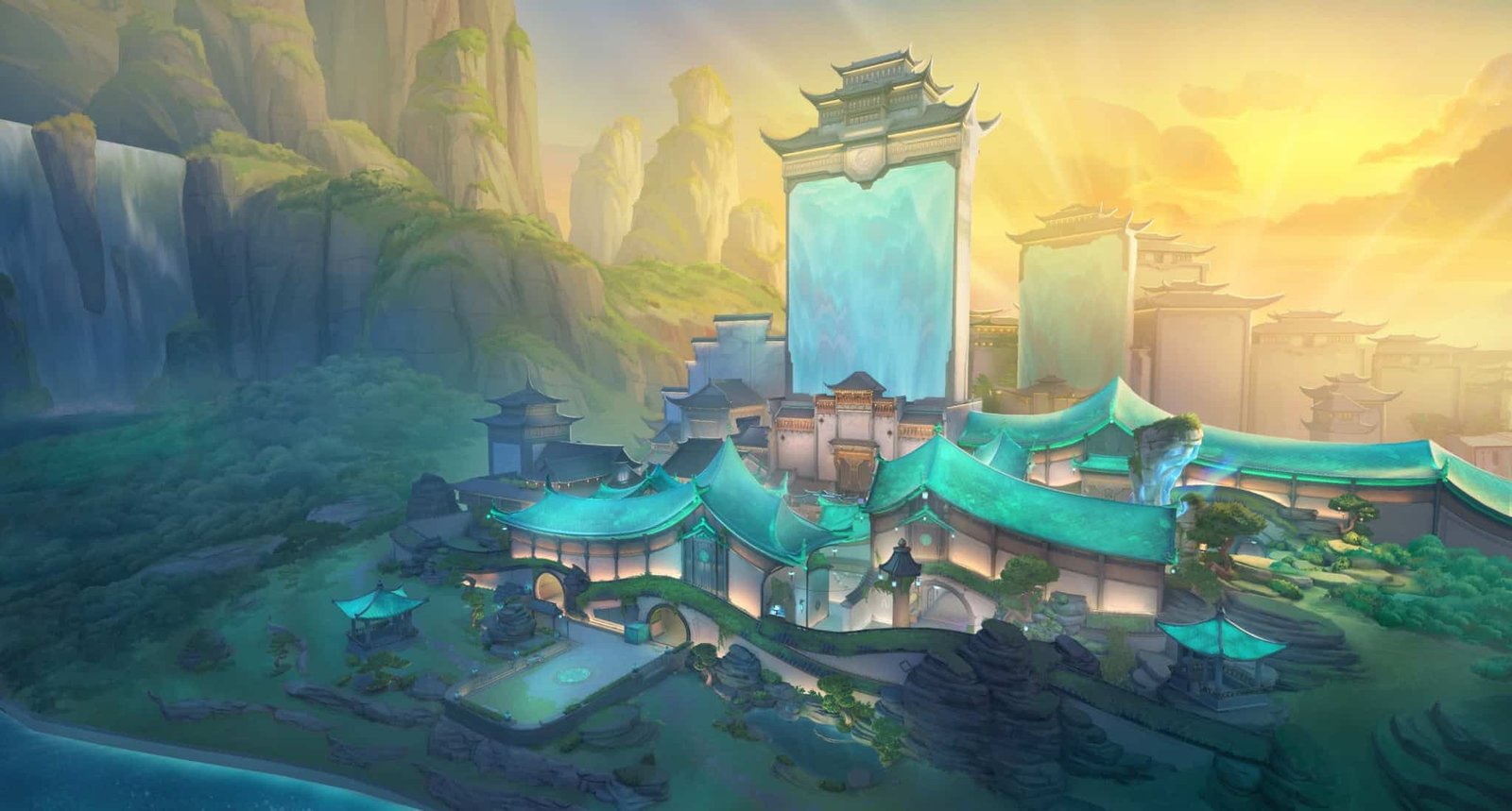 Summit loading screen showing a mountain monastery setting