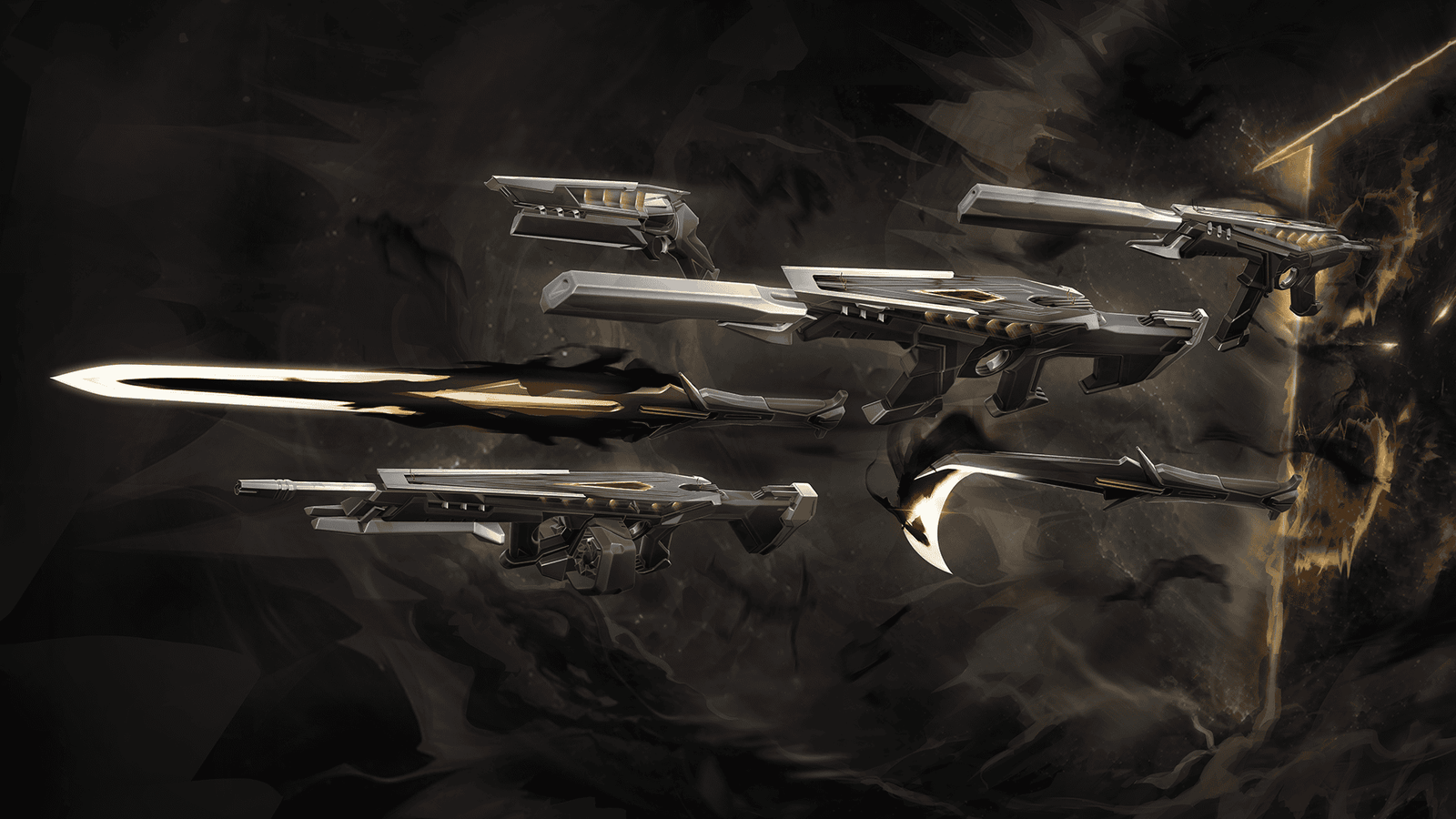 Blackspyre Collection weapon skins themed for Act 4