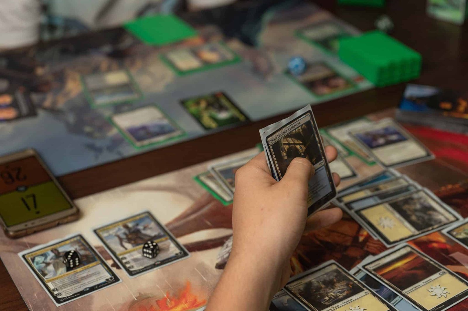 Artwork of Magic: The Gathering Arena card and interface