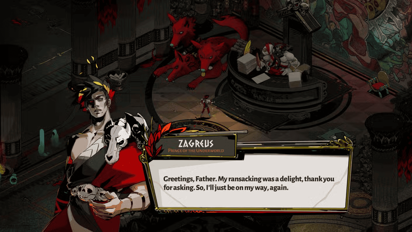 Combat and rewards scene from Hades