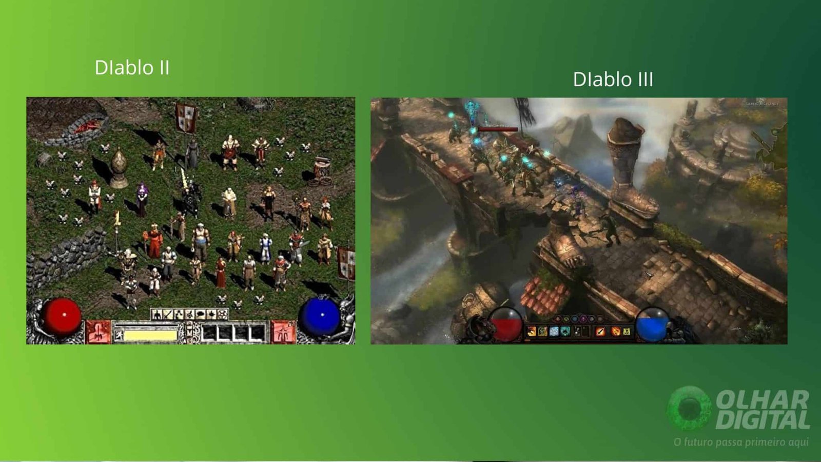Diablo II and Diablo III promotional artwork