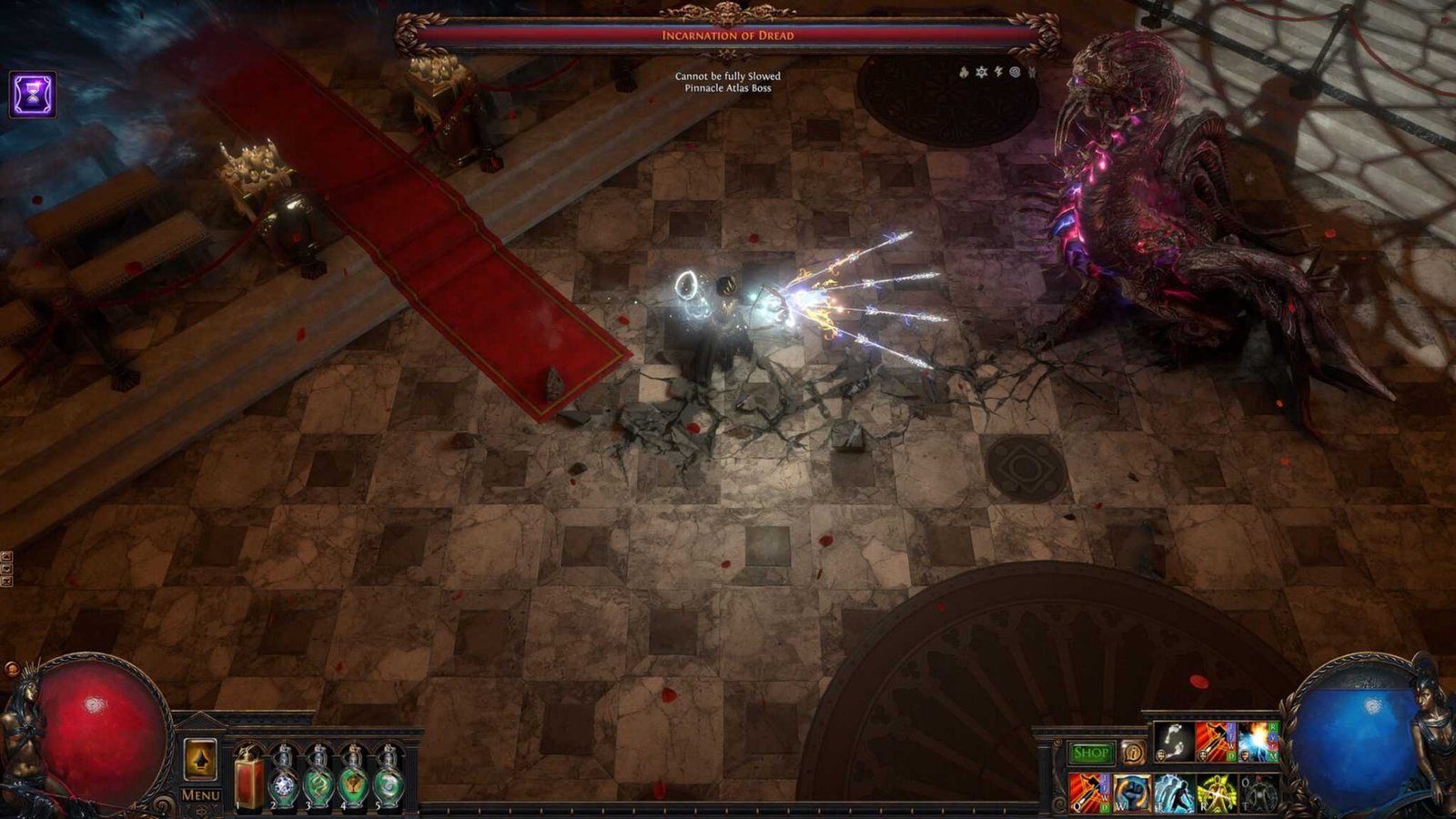 Action-oriented combat scene from Path of Exile